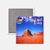 zJO013 desert WADI RUM，ヨルダン，冷蔵庫 マグネット (正面/裏面)
