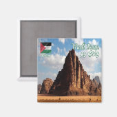 zJO016 WADI RUM、7本の柱、ヨルダン、冷蔵庫 マグネット (正面/裏面)