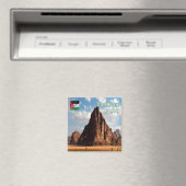 zJO016 WADI RUM、7本の柱、ヨルダン、冷蔵庫 マグネット (インサイチュ (食洗機))