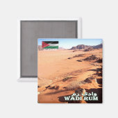 zJO017 desert WADI RUM，ヨルダン，アジア，冷蔵庫 マグネット (正面/裏面)