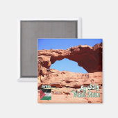 zJO018砂漠WADI RUM，ヨルダン，アジア， マグネット (正面/裏面)