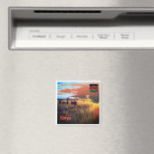 zKE007 KENYA, Panorama，アフリカ，冷蔵庫 マグネット (インサイチュ (食洗機))