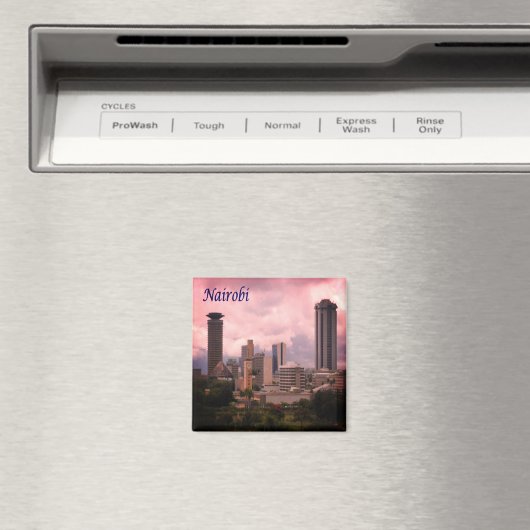 zKE016 NAIROBI,シティスケープ,ケニア,アフリカ,冷蔵庫 マグネット (インサイチュ (食洗機))