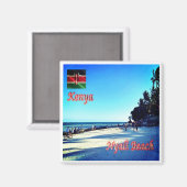 zKE019 KENYA, Nyaliビーチ，アフリカ，冷蔵庫 マグネット (正面/裏面)