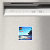 zKE019 KENYA, Nyaliビーチ，アフリカ，冷蔵庫 マグネット (インサイチュ (食洗機))