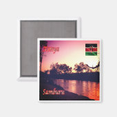 zKE022 SAMBURU，ケニア，アフリカ，冷蔵庫 マグネット (正面/裏面)