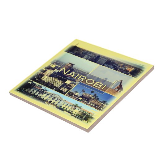 zKE026 NAIROBI，ケニア，アフリカ， タイル (側面)