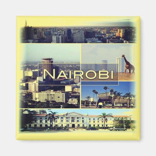 zKE026 NAIROBI,ケニア,アフリカ,冷蔵庫 マグネット (正面)