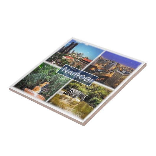 zKE028 NAIROBI，モザイク，ケニア，アフリカ， タイル (側面)