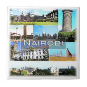 zKE029 NAIROBI，モザイク，ケニア，アフリカ， タイル (正面)