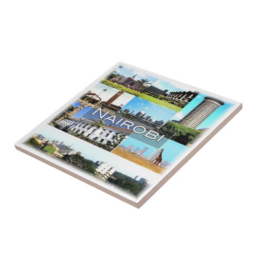 zKE029 NAIROBI，モザイク，ケニア，アフリカ， タイル (側面)