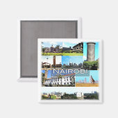zKE029 NAIROBI，モザイク，ケニア，アフリカ，冷蔵庫 マグネット (正面/裏面)