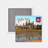 zKH005 ANGKOR WAT、カンボジア、アジア、冷蔵庫 マグネット (正面/裏面)