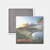 zKN005 SAINT KITTS NEVIS、フリゲートベイ、冷蔵庫 マグネット (正面/裏面)