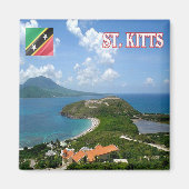 zKN006 SAINT KITTS View, Saint Kitts Nevis,冷蔵庫 マグネット (正面)