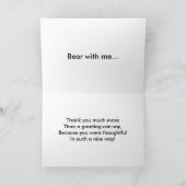 ZKOAグリーティングカー読ドにテディベア時間 カード (内部)