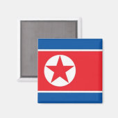 zKP001北朝鮮FLAG北朝鮮、冷蔵庫 マグネット (正面/裏面)