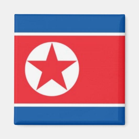 zKP001北朝鮮FLAG北朝鮮、冷蔵庫 マグネット (正面)
