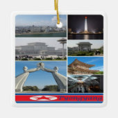 zKP003平壌、北朝鮮、 セラミックオーナメント (正面)