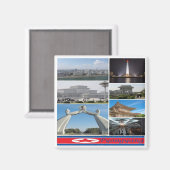 zKP003平壌、北朝鮮、冷蔵庫 マグネット (正面/裏面)