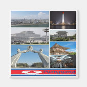 zKP003平壌、北朝鮮、冷蔵庫 マグネット (正面)