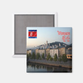 zKP004 WONSAN、北朝鮮、アジア、冷蔵庫 マグネット (正面/裏面)