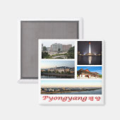 zKP007平壌、北朝鮮、アジア、冷蔵庫 マグネット (正面/裏面)