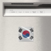 zKR002韓国なびく国旗韓国冷蔵庫 マグネット (インサイチュ (食洗機))