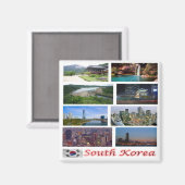 zKR004韓国、アジア、冷蔵庫 マグネット (正面/裏面)