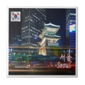 zKR007 NAMDAEMUN at nightソウル,韓国, タイル (正面)