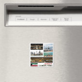 zKW004 KUWAITコラージュ、アジア、冷蔵庫 マグネット (インサイチュ (食洗機))