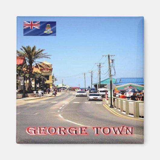 zKY003 GEORGE TOWN，ケイマン諸島，冷蔵庫 マグネット (正面)