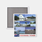 zKY005 GEORGE TOWN，モザイク，ケイマン諸島，冷蔵庫 マグネット (正面/裏面)