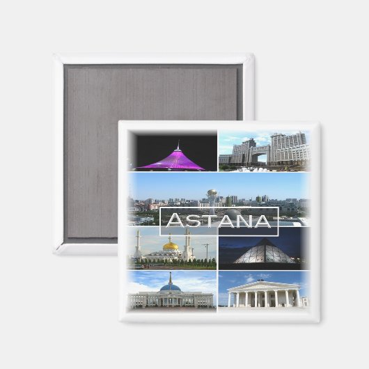 zKZ004 ASTANAモザイク,カザフスタン,アジア,冷蔵庫 マグネット (正面/裏面)