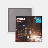 zKZ010 ALMATY CITY，カザフスタン，アジア，冷蔵庫 マグネット (正面/裏面)