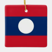 zLA001国旗LAOS, セラミックオーナメント (正面)