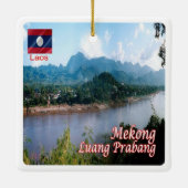 zLA006 LUANG PRABANGメコン、ラオス、アジア、冷蔵庫 セラミックオーナメント (裏面)