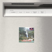 zLA009 KUANG SI滝ルアンパバーン,ラオス,冷蔵庫 マグネット (インサイチュ (食洗機))