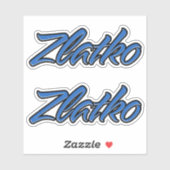 Zlatko Name blue Aufkleber Sticker Stickerset シール (シート)