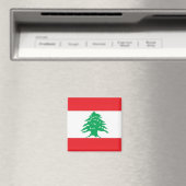 zLB001レバノン国旗のレバノン、冷蔵庫 マグネット (インサイチュ (食洗機))
