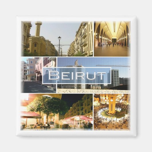zLB003 BEIRUT、レバノン、アジア。冷蔵庫 マグネット (正面)