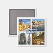 zLB004 BEIRUT、レバノン、アジア、冷蔵庫 マグネット (正面/裏面)