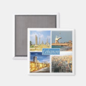zLB005 LEBANON mosaic，アジア，冷蔵庫 マグネット (正面/裏面)