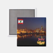zLB009 BEIRUT、レバノン、アジア、冷蔵庫 マグネット (正面/裏面)