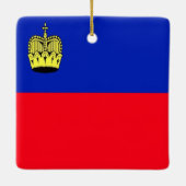 zLI001リヒテンシュタイン国旗， セラミックオーナメント (裏面)