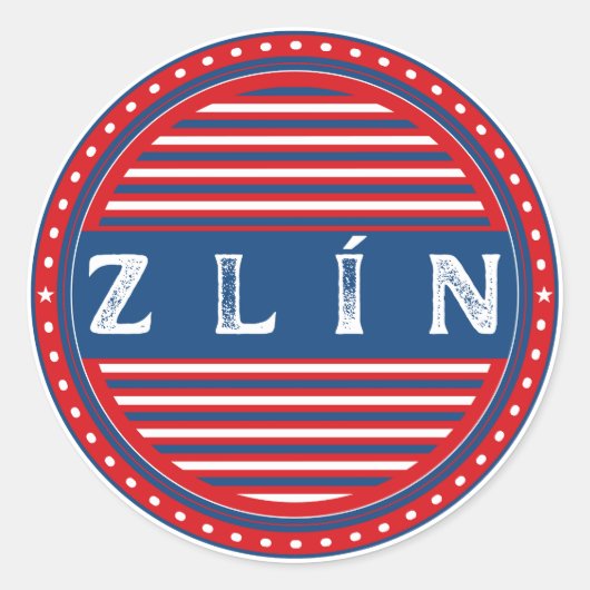 Zlin City Pride Emblem – Czech Identity ラウンドシール (正面)