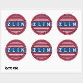 Zlin City Pride Emblem – Czech Identity ラウンドシール (シート)