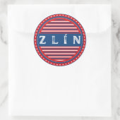 Zlin City Pride Emblem – Czech Identity ラウンドシール (バッグ)