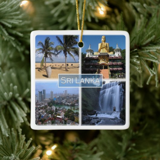 zLK004 SRI LANKAモザイク,アジア, セラミックオーナメント (ツリー)