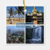 zLK004 SRI LANKAモザイク,アジア, セラミックオーナメント (正面)